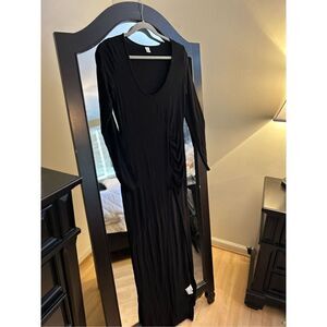 NEW Maternity Maxi Dress High Slit L